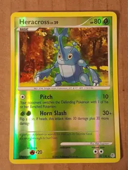 Pokemon Heracross 28/130 Diamond & Pearl Reverse Holo LP See Pictures - Image 1