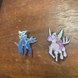 Pokemon Palkia + Dialga VSTAR+ Metal Pin Premium Collection Box Set - Image 1