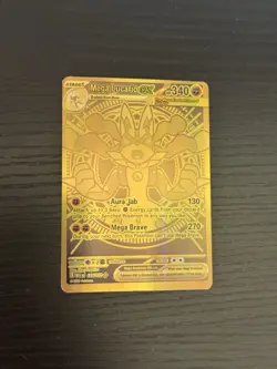 Pokemon TCG Mega Lucario EX 188/132 ME01 Mega Hyper Rare Full Art Holo 340HP - Image 3