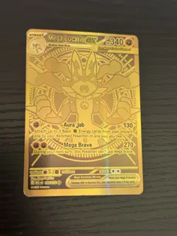 Pokemon TCG Mega Lucario EX 188/132 ME01 Mega Hyper Rare Full Art Holo 340HP - Image 4