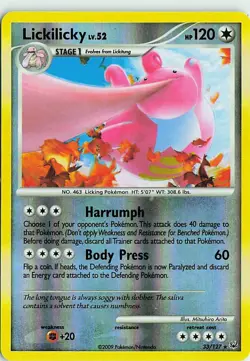 Lickilicky 33/127 Rare Platinum Pokemon Reverse Holo Moderately Played - Image 1