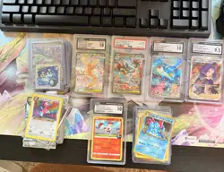 PSA/CGC Graded Pokemon TCG Lot: Mega Dragonite ex, Lucario ex, Acerola - Image 1