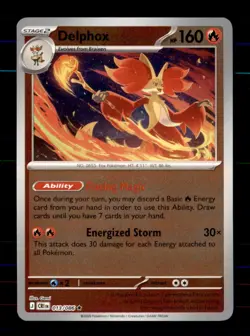 Delphox 013/086 Rare Chaos Rising Pokemon Reverse Holo Near Mint - Image 1