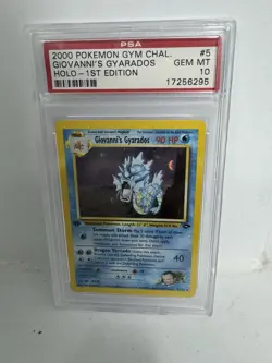 Pokemon TCG Giovanni's Gyarados Gym Challenge 5 Holo 1st Edition Holo Rare - Image 1