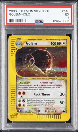 2003 POKEMON SKYRIDGE #148 GOLEM-HOLO PSA 5 - Image 1