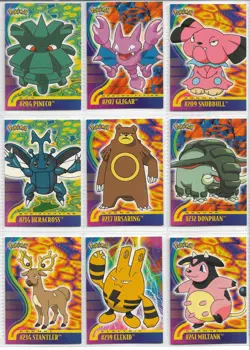 2001 Pokemon Topps Johto Series - Non Foil Euro Lot 62 Total Blue Logo - Image 3