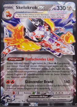 Skelokrok ex 137/182 ParadoxRift Terakristall Pokemon Pokemon Karte Deutsch NM - Image 1