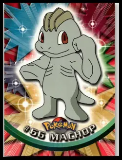 Pokemon Machop #66 Topps TV Animation Series 1 Blue Logo - Image 1