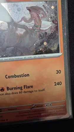 Pokemon - Reshiram 017/094 Cosmos Holo Phantasmal Flames NM DOUBLE SWIRL - Image 3