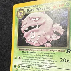 Weezing ✨ 2000 Pokemon TCG Dark 14/82 Rare Unlimited Holo MP/LP - Image 2