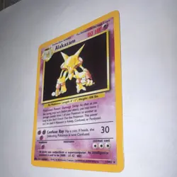 Pokemon TCG Alakazam Base Set Holo Rare 001/102 1999 80 HP English - Image 3
