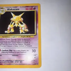 Pokemon TCG Alakazam Base Set Holo Rare 001/102 1999 80 HP English - Image 4