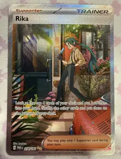 The Pokemon Company Pokemon TCG Rika 258/182 SV04 Paradox Rift Trainer SIR Holo - Image 1