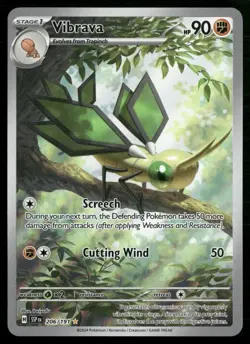 Vibrava - Illustration Rare SV08: Surging Sparks 206/191 NM Pokemon TCG - Image 1