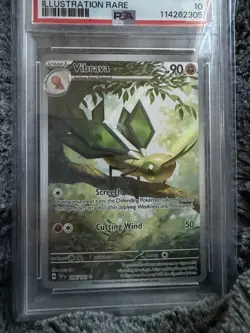 Pokemon TCG Vibrava 206/191 Sv08 Surging Sparks Illustration Rare PSA 10 - Image 2