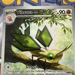 Pokemon TCG Vibrava 206/191 Surging Sparks Illustration Rare Holo English Minty - Image 2