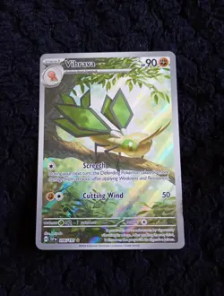 Pokemon TCG Vibrava Card 206/191 Sv08 Surging Sparks Illustration Rare Holo NM - Image 1