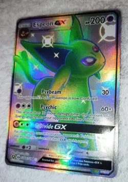 Espeon GX (SV60/SV94) NM M Shiny Vault SR Full Art Hidden Fates Pokemon TCG FA - Image 1