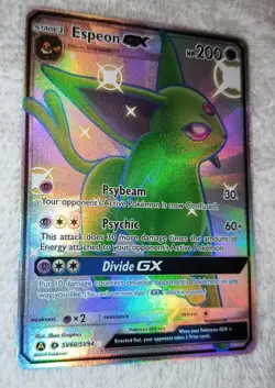 Espeon GX (SV60/SV94) NM M Shiny Vault SR Full Art Hidden Fates Pokemon TCG FA - Image 2
