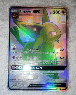 Espeon GX (SV60/SV94) NM M Shiny Vault SR Full Art Hidden Fates Pokemon TCG FA - Image 4