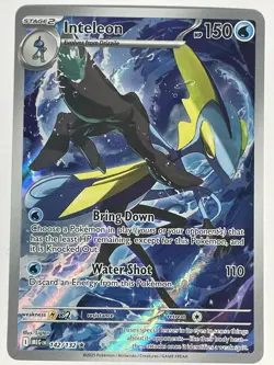 Inteleon 142/132 Illustration Rare Holo ME01: Mega Evolution Pokemon NM #2 - Image 1