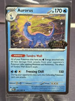 Aurorus 024/088 - Cosmo Holo - Pokemon Perfect Order Stamped Promo - Sealed - Image 1