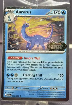 Aurorus 024/088 - Cosmo Holo - Pokemon Perfect Order Stamped Promo - Sealed - Image 2