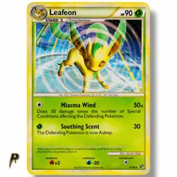 2010 Pokemon HGSS Undaunted Leafeon 17/90 Rare Non Holo MP - Image 1
