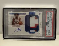 Panini 2020-2021 Tyrese Maxey National Treasures Rookie Patch Auto /75 psa 8/10 - Image 1