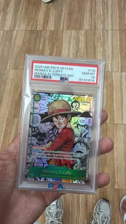 2025 One Piece OP13 MANGA #118 Monkey D. Luffy PSA 10 - Image 1