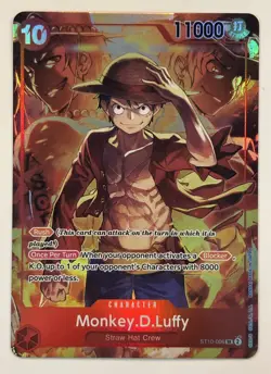 One Piece TCG Monkey D Luffy ST10-006 SR Treasure Booster Set Promo - Image 1