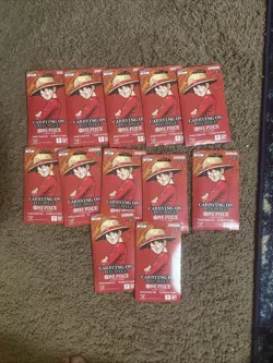 One Piece OP-13 CARRYING ON HIS WILL Sleeved Booster-HEAVY!! -LOT OF 12-37.9-38g - Image 1