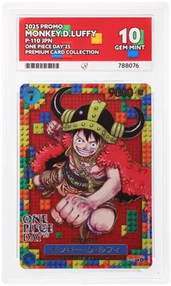One Piece Monkey D Luffy P-110 One Piece Day 25 Promo ACE 10 Perfect 10 Substats - Image 1
