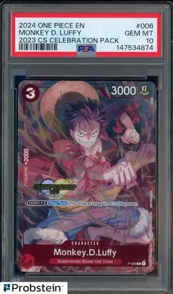 2024 One Piece EN Monkey D Luffy Championship Celebration Pack PSA 10 - Image 1