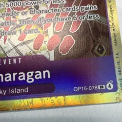 Bandai One Piece Mamaragan OP15-078 Sky Island SR Foil Alt Art Eng Event - Image 2