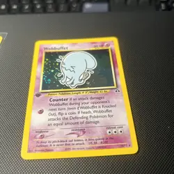 Wobbuffet Holo Rare 1st Edition 16/75 Neo Discovery WOTC Pokemon MINT SWIRL - Image 1