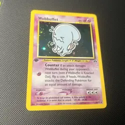 Wobbuffet Holo Rare 1st Edition 16/75 Neo Discovery WOTC Pokemon MINT SWIRL - Image 4