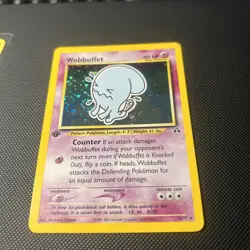 Wobbuffet Holo Rare 1st Edition 16/75 Neo Discovery WOTC Pokemon MINT SWIRL - Image 5
