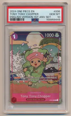 PSA 10 One Piece EN Version 1st Anniversary Tony Tony Chopper ST01-006 GEM MINT! - Image 1