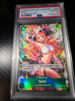 2026 ONE PIECE OP14-EB04-THE AZURE SEA'S SEVEN ALTERNATE ART #031 NAMI PSA 10 - Image 3