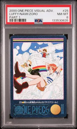 PSA 8 2000 CARDDASS ONE PIECE VISUAL ADVENTURE PART 1 #25 - Image 1