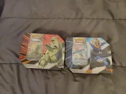 Pokemon Tyranitar and Empoleon V Striker Tins Factory Sealed - Image 1