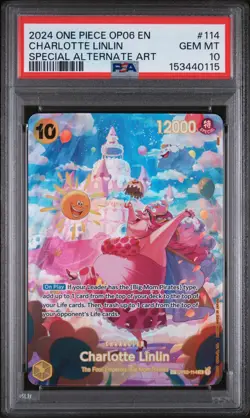 2024 ONE PIECE OP06-WINGS OF THE CAPTAIN #114 CHARLOTTE LINLIN PSA 10 - Image 1