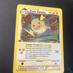 NM Dark Raichu 83/82 1st Edition Holo - Pokemon Team Rocket Swirl Above Head - Image 1