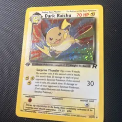 NM Dark Raichu 83/82 1st Edition Holo - Pokemon Team Rocket Swirl Above Head - Image 3