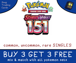 Pokemon 151 Single Cards - BUY 3 GET 3 - MINT - Image 1