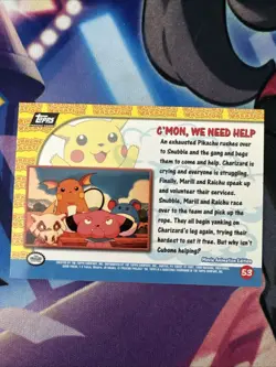 C'mon, We Need Help Pokemon Topps Pikachu's Vacation #53 - Image 2