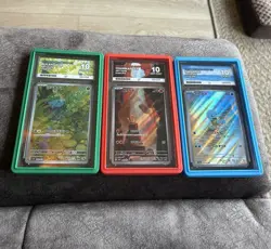 Bulbasaur, Charmander & Squirtle Japanese Art Rare Pokemon 151 Sequential Ace 10 - Image 1
