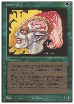 MTG LLANOWAR ELVES ITALIAN POOR - ELFI DI LLANOWAR - FWB - MAGIC - Image 1