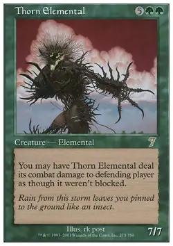 MTG THORN ELEMENTAL EXC - ELEMENTALE SPINATO - 7TH - MAGIC - Image 1